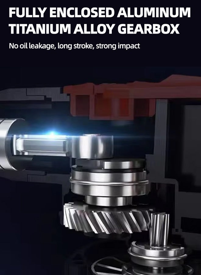 ALongDeng 1800W Heavy Duty Demolition Hammer Professional Electric Jack Hammer Concrete Breaker for Construction and Concrete Demolition Work - Image 3